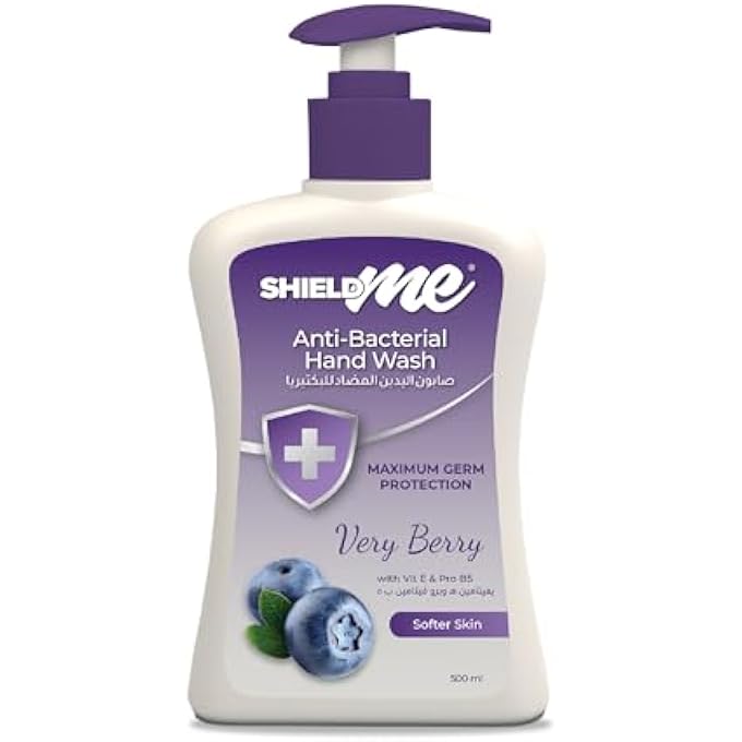 SHIELDME ANTIBACTERIAL HANDWASH LIQUID SOAP, VERY BERRY  500ML - Image 1